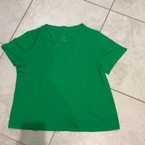 a new day Bright Green V-Neck Tee